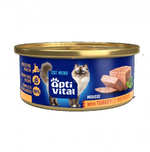 OPTIVITAL Fluffy mousse with turkey - mokré krmivo pro kočky - 85g