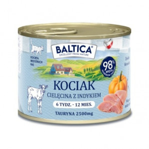 BALTICA Smaki regionów Kitten Veal with turkey - mokré krmivo pro kočky - 185g
