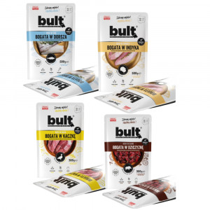 BULT MIX příchutí – mokré krmivo pro psy – 8x500g