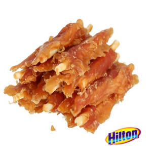 HILTON Chicken inserted with white rawhide stick - pochoutka pro psy - 500 g