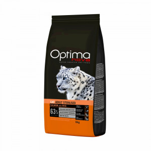 OPTIMANOVA Cat Adult Sterilised Losos a Rýže - suché krmivo pro kočky - 2kg