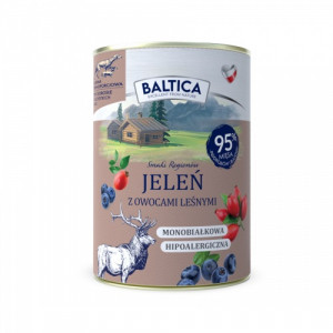 BALTICA Smaki regionów Deer with forest fruits - vlhké krmivo pro psy - 400g
