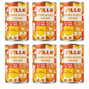 TILLO Kousky v omáčce s kachním masem - mokré krmivo pro psy - 6x415g