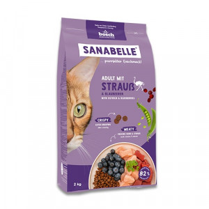 BOSCH Sanabelle Adult Ostrich & Blueberries - suché krmivo pro kočky - 2kg