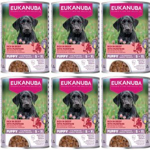 EUKANUBA Life Care Puppy Bohatá na hovězí a dýni - vlhké krmivo pro psy - 6x400g