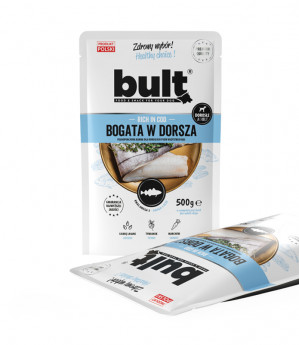 BULT Mleté maso bohaté na tresku - vlhké krmivo pro psy - 500g