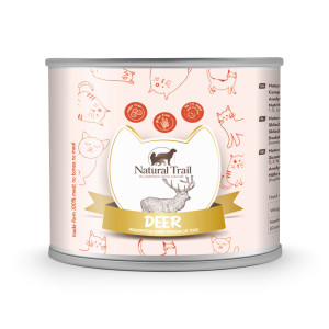 NATURAL TRAIL Monoprotein Deer - mokré krmivo pro kočky - 185g