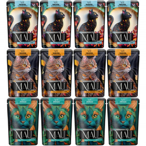 MAU Mousse MIX příchutí - mokré krmivo pro kočku - 12x85g