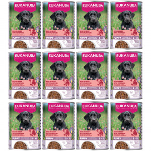 EUKANUBA Life Care Puppy Bohatá na hovězí a dýni - vlhké krmivo pro psy - 12x400g