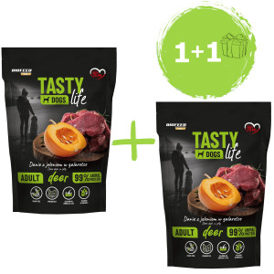 BIOFEED Tasty Dogs Life Jelení - mokré krmivo pro psa - 2×150g - 1+1 ZDARMA!
