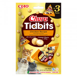 INABA Churu Tidbits Chicken - pamlsek pro kočky - 3x12g