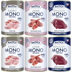BALTICA Nutraceutic Mono MIX PŘÍCHUTÍ - mokré krmivo pro psa - 6x400g