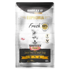 EUPHORIA Fresh Junior Monoprotein Turkey XS/S - suché krmivo pro psy - 500g