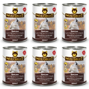 WOLFSBLUT VetLine Gastrointestinal Duck - mokré krmivo pro psy - 6x395g
