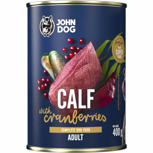 JOHN DOG Berry Line Calf with cranberries - vlhké krmivo pro psy - 400g