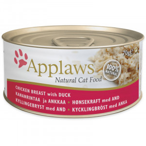 APPLAWS Natural Cat Food Chicken breast with duck - mokré krmivo pro kočky - 70g 