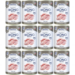 BALTICA Nutraceutic Mono Králík s prebiotiky - mokré krmivo pro psa - 12x400g