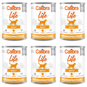 CALIBRA Dog Life Adult Krůta s jablky - mokré krmivo pro psy - 6x400g