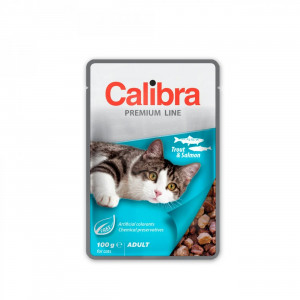 CALIBRA Cat Premium Adult Trout & Salmon - mokré krmivo pro kočky - 100g