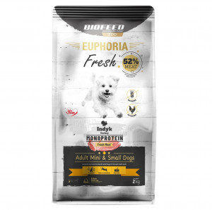 BIOFEED Euphoria Fresh Adult Mini & Small Monoprotein Turkey - suché krmivo pro psy - 2kg