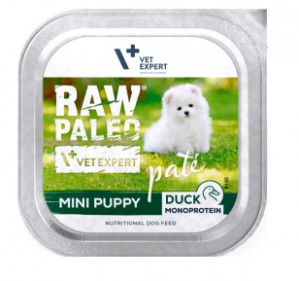 RAW PALEO Pâte Mini Puppy Duck - vlhké krmivo pro psy - 150g