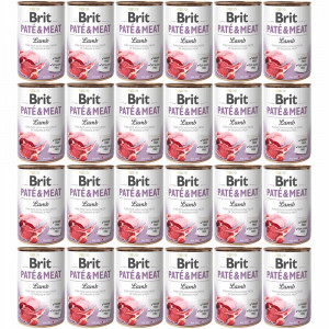BRIT Paté & Meat Lamb mokré krmivo pro psy - 24x400g