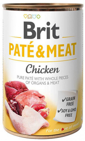 BRIT Paté & Meat Chicken - vlhké krmivo pro psy - 400g