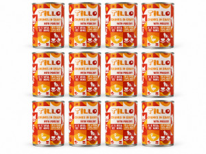 TILLO Kousky v omáčce s drůbežím - mokré krmivo pro kočky - 12x415 g