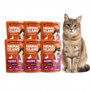 ANIMAL ISLAND Mono Duck - mokré krmivo pro kočky - 6x100g