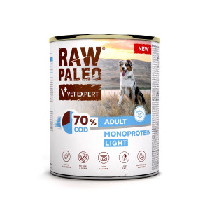 VETEXPERT Raw Paleo Cod Light Monoprotein - vlhké krmivo pro psy - 800g