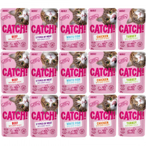 CATCH MIX příchutí - mokré krmivo pro kočky - 30x85g