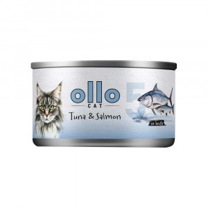 OLLO Cat nr 11 Tuna & Salmon in broth - mokré krmivo pro kočky - 70g