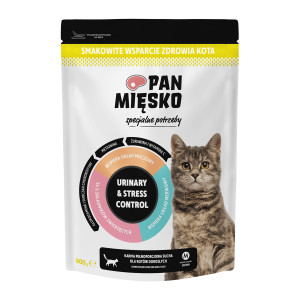 PAN MIĘSKO Urinary & Stress Control Turkey - suché krmivo pro kočky - 800g