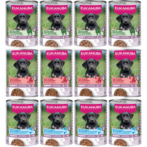EUKANUBA Life Care Puppy MIX příchutí - vlhké krmivo pro psy - 12x400g