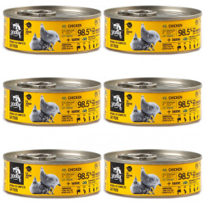3COTY Chicken with spirulina Senior - mokré krmivo pro kočky - 6x80g
