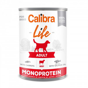 CALIBRA Adult Beef with carrots - vlhké krmivo pro psy - 400g