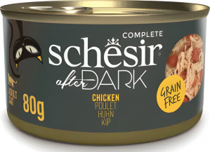 SCHESIR After dark Chicken in broth - mokré krmivo pro kočky - 80g