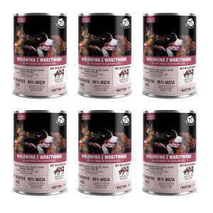 PET REPUBLIC Adult Medium & Large Hovězí se zeleninou - mokré krmivo pro psy - 6x1250 g