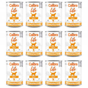 CALIBRA Dog Life Adult Krůta s jablky - mokré krmivo pro psy - 12x400g