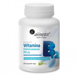 ALINESS Vitamin B12 Methylcobalamin 950 µg – doplněk stravy – 100 kapslí