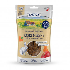 BALTICA Przysmaki regionu Rabbit with carrot Mono - pamlsek pro psa - 90g