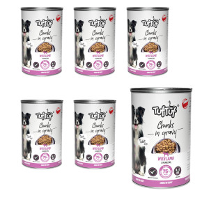 TUF TUF Meaty chunks with lamb - vlhké krmivo pro psy - 6x1250g