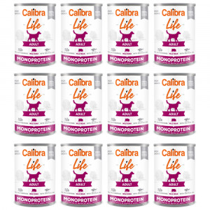 CALIBRA Dog Life Adult Divočák s brusinkami - mokré krmivo pro psy - 12x400g