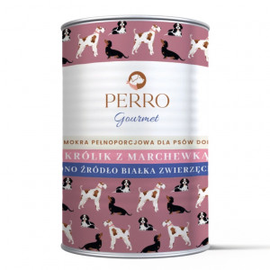 PERRO Gourmet Monoprotein Rabbit with carrot - vlhké krmivo pro psy - 400g