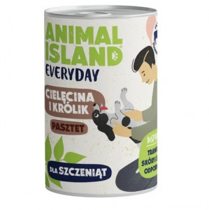 ANIMAL ISLAND Everyday Puppy Veal and rabbit - vlhké krmivo pro psy - 400g