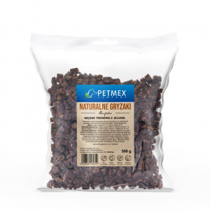 PETMEX masové tréninkové pamlsky z jelena – pamlsek pro psy – 500g