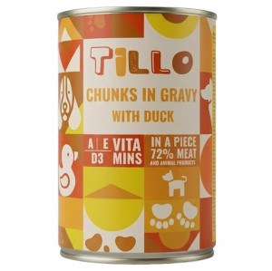 TILLO Chunks in gravy Duck - vlhké krmivo pro psy - 415g