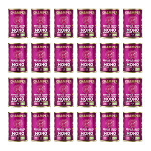 CHAMPER Bones & Joints monoproteinové jehněčí – mokré krmivo pro psa – 24×400 g