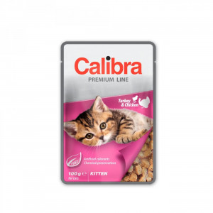 CALIBRA Premium Kitten Turkey & Chicken - mokré krmivo pro kočky - 100g