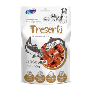 HILTON Treats with salmon - pamlsek pro psa - 80g